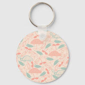 Tuin Kevers en Bladeren Patroon Sleutelhanger (Achterkant)
