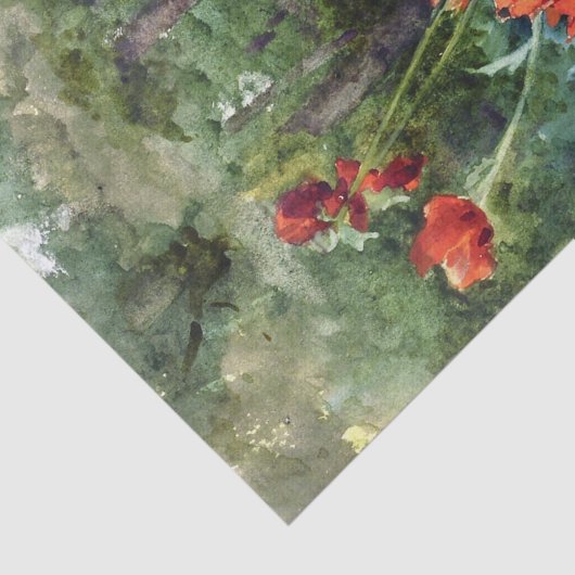 Tuin Klaprozen van Mildred Anne Butler Tissuepapier (Detail)