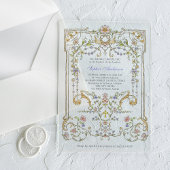  tuin | Kleurrijke elegante doop Acryl Uitnodigingen