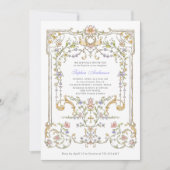 tuin | Kleurrijke elegante doop Kaart (Voorkant)