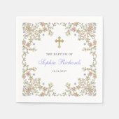  tuin | Kleurrijke elegante doop Servet (Voorkant)