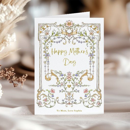 tuin | Kleurrijke elegante Moederdag Feestdagen Kaart