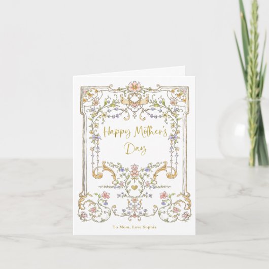  tuin | Kleurrijke elegante Moederdag Feestdagen Kaart (Voorkant)