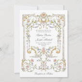  tuin | Kleurrijke Luxe bruiloft Kaart (Voorkant)