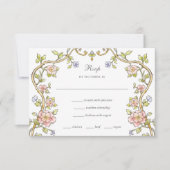  tuin | Kleurrijke Luxe bruiloft maaltijd keuze RSVP Kaartje (Voorkant)