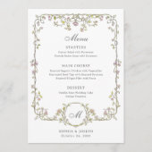 tuin | Kleurrijke Luxe bruiloft Menu (Voorkant)