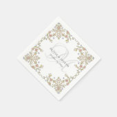  tuin | Kleurrijke Luxe bruiloft Monogram Servet (Hoek)