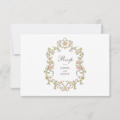 tuin | Kleurrijke Luxe bruiloft RSVP Kaartje (Achterkant)