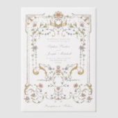  tuin | Kleurrijke Luxe bruiloft Vellum Uitnodigingen (Voorkant)