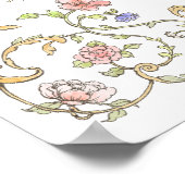  tuin | Kleurrijke Luxe bruiloft Welkom Poster (Hoek)