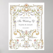  tuin | Kleurrijke Luxe bruiloft Welkom Poster (Voorkant)