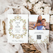  tuin | Kleurrijke Luxe foto en QR-code Save The Date