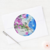 Tuin kolibrie bruiloft Adresetiketten Ronde Sticker (Envelop)