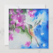 Tuin kolibrie Elegante bruiloft uitnodigingen (Achterkant)
