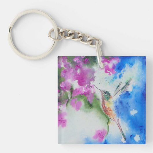 Tuin kolibrie Sleutelhanger Gift (Voorkant)