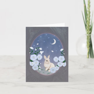 Tuin Konijn Bij Maanschein Kleine Wenskaart Kaart