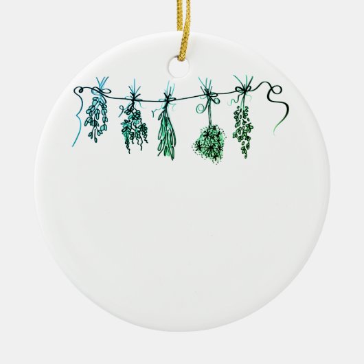 Tuin Kruiden botanische boho Keramisch Ornament (Voorkant)