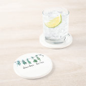 Tuin Kruiden botanische boho Zandsteen Onderzetter (Zijkant)