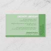 Tuin & Landschapsarchitectuur Services Visitekaart Visitekaartje (Achterkant)