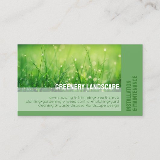 Tuin & Landschapsarchitectuur Services Visitekaart Visitekaartje (Voorkant)