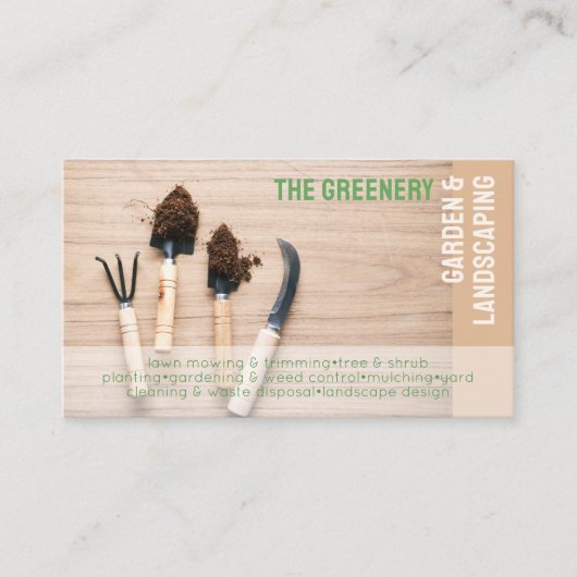 Tuin & Landschapsarchitectuur Services Visitekaart Visitekaartje (Voorkant)
