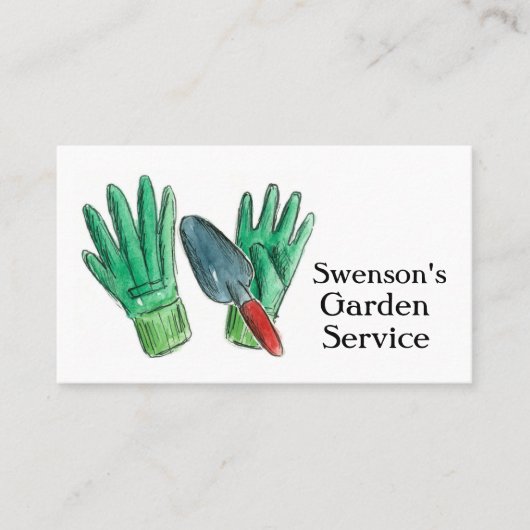 Tuin Lawn Care Maaihandschoenen Trowel Visitekaartje (Voorkant)