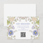 Tuin Lente Bloem Bruids Bruiloft QR Code Informatiekaartje (Voorkant / Achterkant)