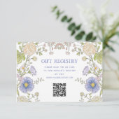 Tuin Lente Bloem Bruids Bruiloft QR Code Informatiekaartje (Staand voorkant)