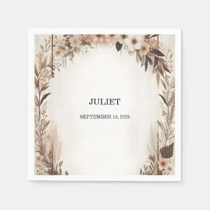 Tuin Lente Hout Boho Landelijke Bruidsdouche Servet