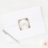 Tuin Lente Hout Boho Landelijke Bruidsdouche Vierkante Sticker (Envelop)