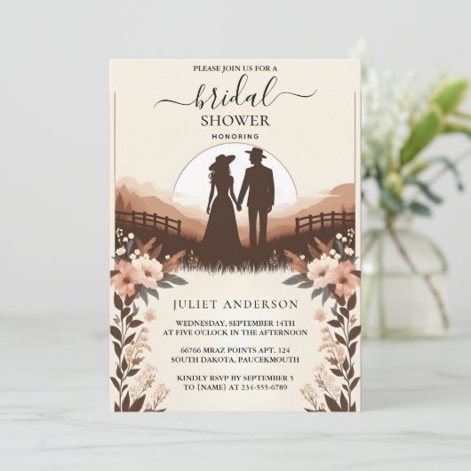 Tuin Lente Hout Boho Rustiek Vrijgezellenfeest Kaart (Staand voorkant)