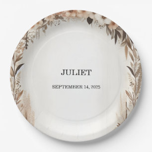 Tuin Lente Hout Boho Rustiek Vrijgezellenfeest Papieren Bordje