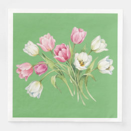 Tuin lente tulpen. Groen Servet