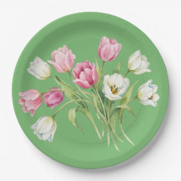Tuin lente tulpen papieren bordje