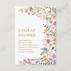 Tuin Lente Wilde Bloemen Bruiloft Display Shower Informatiekaartje