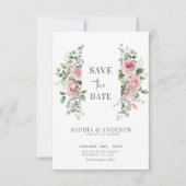 Tuin Liefde Roze Pioen Bruiloft Save The Date (Voorkant)