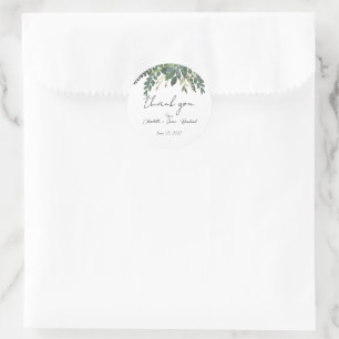 Tuin Loof Natuur Groene Planten Trouw Huwelijk Bed Ronde Sticker