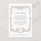  tuin | Luxe bruiloft gastengegevens Informatiekaartje (Voorkant)