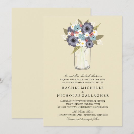  Tuin Mason | Bruiloft Kaart (Voorkant / Achterkant)