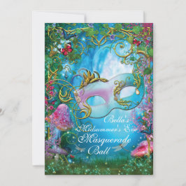 Tuin Masquerade Verjaardagsfeestuitnodigingen Kaart