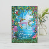 Tuin Masquerade Verjaardagsfeestuitnodigingen Kaart (Staand voorkant)