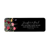 Tuin Meerkleurig Wildbloem Retouradreslabel Etiket (Voorkant)