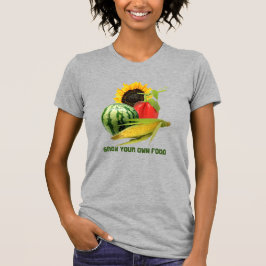 Tuin Meisje Kweek Voedsel / Groente Fruit  T-shirt