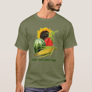 Tuin Meisje Kweek Voedsel / Groente Fruit  T-shirt
