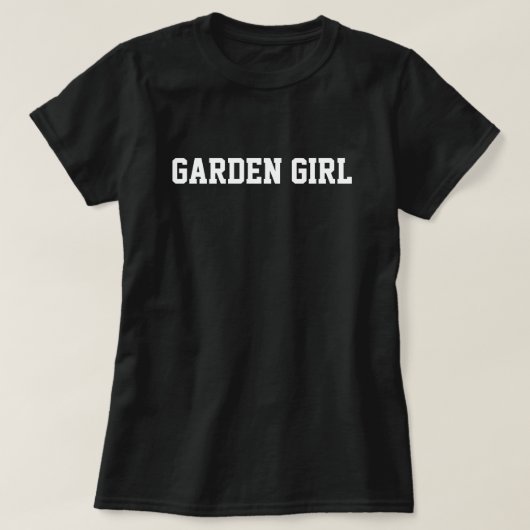 Tuin Meisje Typografie T-shirt (Design voorkant)