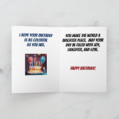 Tuin met Bloemen en Regenboog Waterverf Kaart (Binnen)