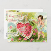 Tuin met Cupido Feestdagenkaart (Voorkant / Achterkant)