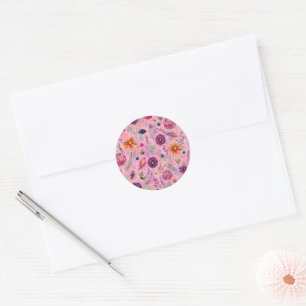 Tuin met Fantasievolle Bloei Ronde Sticker