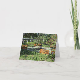 Tuin met fontein op een Sympathie Card Kaart