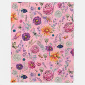 Tuin met Grilleg Bloei Fleece Deken (Voorkant)